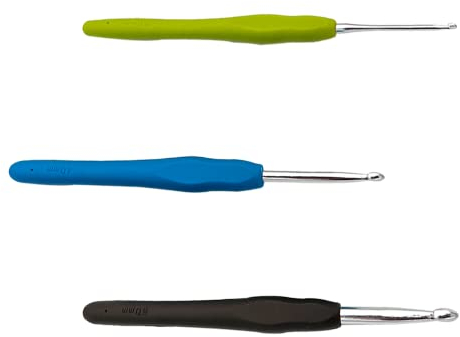 Häkelnadel Set, 3 Stück Multicolor Aluminium Stricknadeln, Tunesische Häkelnadel, für Anfänger Oder Profis