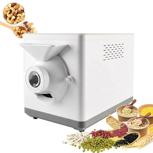 QJJML 1600W Electric Coffee Roaster Machine, 1500g, Adjustable Timing & Temperature, Nut Peanut Cashew Chestnuts Roasting Machine for Cafe Shop/Home