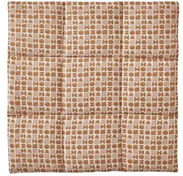 VERTBAUDETBaby Spieldecke/Laufstalleinlage Ethnic mit Recycling-Polyesterbeige bedruckt75X100