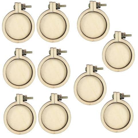 NUOBESTY 20stücke Mini Stickrahmen Runde Kreuzstichrahmen Für Und Handwerksprojekte Vielseitig Einsetzbar Für Schmuck Und Dekoration