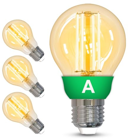 ANTELA E27 LED Lampe 5W 1055LM 2700K Warmweiß Licht, 4 Stück | Ersetzt 75W, Klasse A Energiesparlampe, Nicht Dimmbar