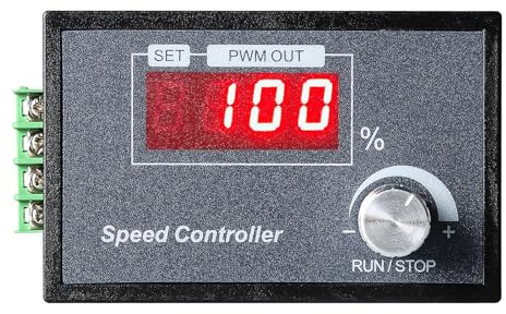 Drehzahlregler 12V 24V 36V 48V PWM Regler DC Motor Drehzahlregler Geberknopf Frequenz einstellbar DC 6-60V 30A mit LED Numerische Anzeige Wird in Rasenmähern Schneebesen Bandschneidern Gebläsen Usw.