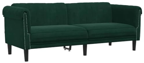 vidaXL Soffa 3-sits mörkgrön sammet, 3-sitssoffa, tresitssoffa, 3 sitssoffa, 3-sitssoffor, tresitssoffor, 3 sitssoffor, 3 sits soffa, 3 sits soffor