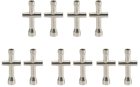 Reinscer 10x Spielzeug Zubehör 4/5 / 5,5 / 7Mm Kreuz SchlüSsel HüLse für Schrauben SchlüSsel RC 80132 für Modell Auto Rad Werkzeug