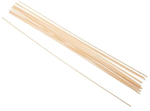BESTonZON 20 Stück Dünne Bambusstangen 23.43In Lange Holzstäbe Für Kinder Kite-Konstruktion & DIY Basteln Glatte Handgefertigte Holzdübelstangen Für Drachenbau Und Kreative Familienaktivitäten