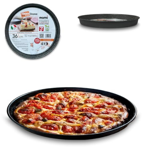 ARCA, Teglia Diametro 36 cm per Forno, Antiaderente e Adatta alla Lavastoviglie, Ideale per Pizza, Focacce e Altre Ricette, in Alluminio, Made in Italy