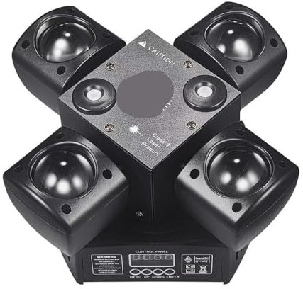 IVLAZLRG RGBW Moving Head Light con RGB e luce di effetto 3 in 1 strobo per feste di barrette DJ e staging di Natale(US PLUG)