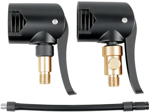 Supecesorio Adapter Französisches Ventil, 2 Stück Autoventil Hebelstecker Messing, Schlauch für Reifenfüller 17.5 cm, Reifenventil Kompressor Fahrrad, Valve Ventilwerkzeuge für Fahrräder, Moto, Auto
