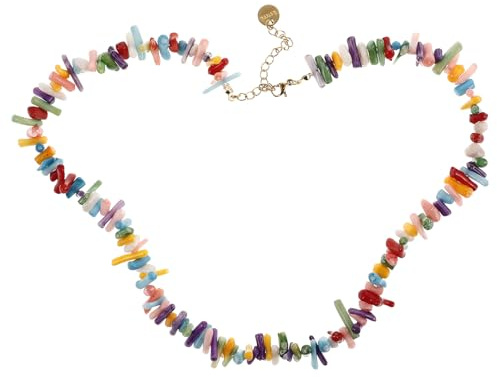 OUNONA Collier De Corail Et Perles Baroque Pour Femme Bijoux Épais Faits Main Collier Plage Et Fêtes Estivales