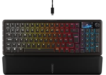 Corsair Vanguard 96 Clavier de Jeu Mécanique Filaire – Noir | 96%, MLX Plasma Commutateurs, Interrogation 8 000 Hz, Rapid Trigger, Stream Deck Virtuel, SOCD Flashtap