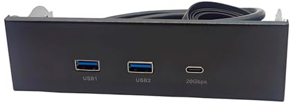 Qsvbeeqj 5.25Inch Optical Disk Bay USB Expansion Panel With Two USB3.2 Port And Fast Speed Type C Connector Type C Drive Bay Panel