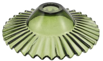 TOGEVAL Abat-Jour en Verre Vert Foncé Suspendre – Abat-Jour de Cloche Verre Soufflé à la Main Abat-Jour de Rechange Décoratif pour Luminaire Intérieur Style Japandi et Industriel