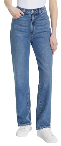 Gloria Vanderbilt Women’s Straight Leg Relaxed Fit Cotton Stretch Jean (Dark Blue, 8)