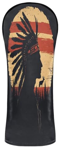 Set di coperture per mazze da golf da cowboy occidentale, in pelle di alta qualità, impermeabile, con etichette intercambiabili per mazze da golf da donna in legno