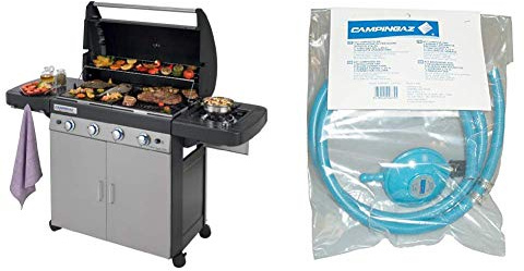 Campingaz 4 Series Classic LS Plus Grill Barbecue Gas, Nero/Grigio + Campingaz Y980000000 Regolatore di pressione del gas accessorio per barbecue/grill
