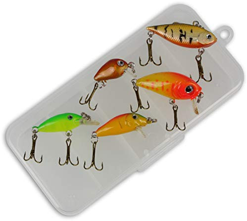 Storfisk fishing & more Wobbler Set in Sortimentsbox 5-TLG. - perfekt für Forelle und Barsch, Länge: 2-4 cm