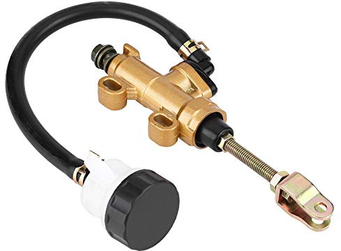 Aramox Maître-Cylindre de Frein Arrière Universel avec Réservoir, pour Moto, Dirt Bike, ATV, Pompe de Frein à Pied | Pompe de frein à pied avec réservoir, compatible Dirt Bike ATV, freinage fiable et puissant