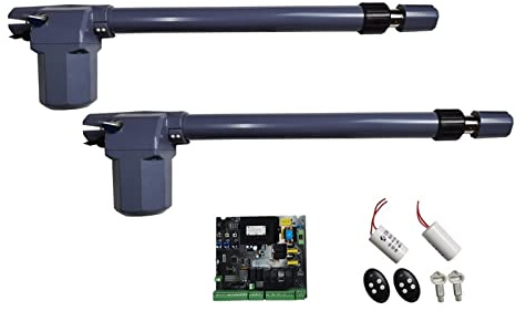 Drehtorantrieb Doppelter Drehtoröffner Automatischer Drehtürtor Linearantrieb 433 MHz Steuerplatine for Haussicherheit/Bauernhof/Garage/Geschäft