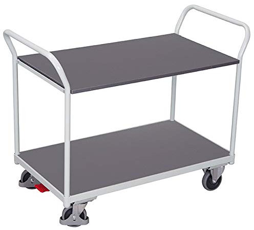 Tischwagen mit 2 Ladeflächen, RAL 7035 RAL 7035 Lichtgrau