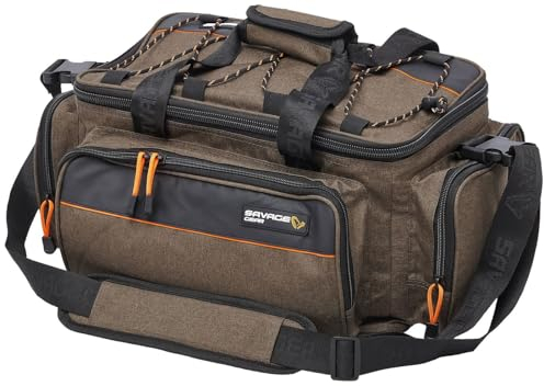 Savage Gear System Carryall Bag - Kraftig väska för fiskeutrustning för sportfiskare, vattentålig redskapsorganisatör med flera fack, justerbar axelrem för båt, strand och utomhusbruk Medium