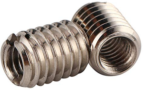 10 Stück Gewindeeinsätze, M4 X 0,7 Mm Innengewinde M6 X 1 Mm Außengewinde Gewindeeinsatz Einbettmuttern für Möbelkombinationen (Gesamtlänge 8 Mm)