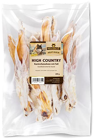 Wolfsblut - High Country Kaninchenohren mit Fell - Kauartikel - 200 g - Snack