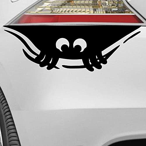 myrockshirt Kleines süßes Monster Autoaufkleber Sieht aus dem Kofferraum Autosticker Aufkleber Sticker süsse Augen