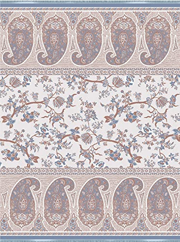 Bassetti Jacquard Warm Plaid Genova 41 aus Baumwolle Mako-Satin in der Farbe Beige, Maße: 140cm x 190cm, 9324213