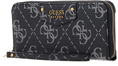 GUESS Damen Portemonnaie Eco Brenton Coal Logo