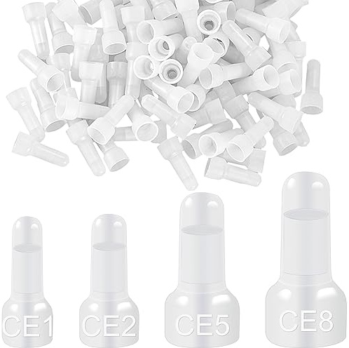 Xiatiaosann Closed End Crimp Connector Wire Caps Terminal, 420 Pcs Electrical Wire Connectors 22-16/16-14/12-10/8-6 Gauge Splice Assortment Kit, Cable Connectors Nylon Insulation