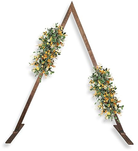 Kingbar Arco De Boda De Madera Triangular, Marco del árbol De Bodas, Arco De Madera Maciza para Ceremonias, Fiestas, Decoración De Jardines