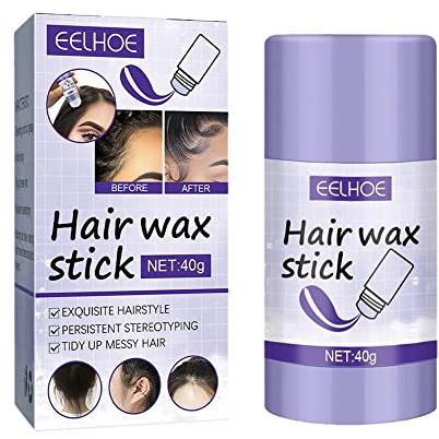 Barra de cera para el cabello para evitar el encrespamiento, arreglar suelto y suave, barra de cera para cabello graso, 40 g, para mujeres, de larga duración, Stylin para hombres, natural, no Q9F5