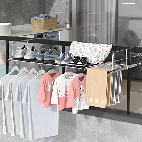 Balkonwäschetrockner 60–106 Cm Heizkörper Wäschetrockner Ausziehbar Wäscheständer Balkonwäschetrockner Zum Hängen Einstellbar Wandwäschetrockner Klappbar Heizkörpertrockner Für Kleindung, Schuhe Heizk