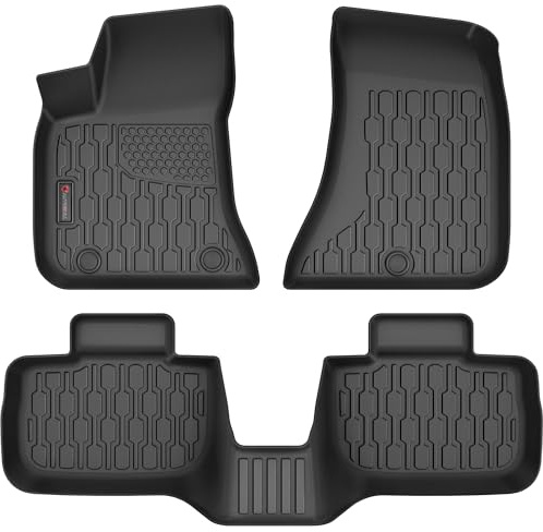 AUTOBULL Floor Mats Compatible with 2011-2023 Dodge Charger RWD & Chrysler 300 Rear-Wheel Drive ONLY, All Weather TPE Floor Liners, Custom Fit Car mats, 1st & 2nd Row, Black