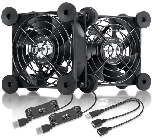 upHere Gaming 80mm Ventilador USB de la computadora Ventilador de 5 v con Control de 3 velocidades Compatible,Refrigeración silenciosa para PC/Xbox/PlayStation/TV Box, etc,（U804） …