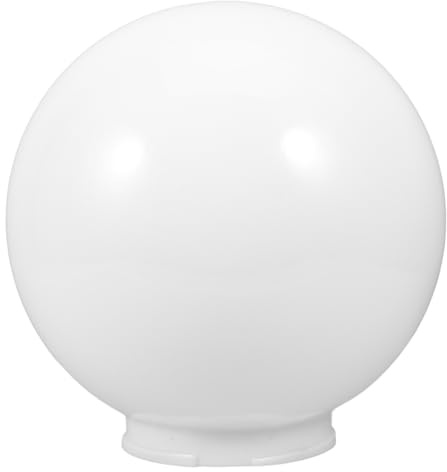 ABOOFAN Spherical Acrylic Lamp Shade White Frosted Light Shade for Lamps Easy to Remove for Patio and Decoration Replacement Light Cover