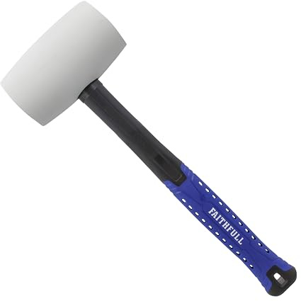 Faithfull FAIRMWF32 Maillet en caoutchouc Manche en fibre de verre Blanc 946 ml