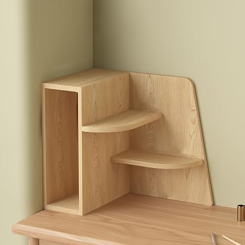 Schreibtisch- und Büroregale, Schreibtischaufsatz nur for Schreibtisch, Bücherregal, Bücherregal aus Holz, Aufbewahrungsregal, Arbeitsplatten-Organizer über dem Computer for Zuhause, Wohnheim(Brass)