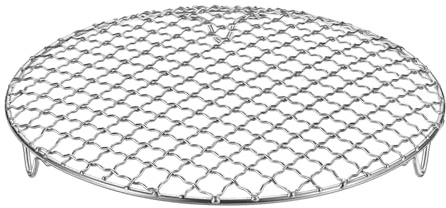 M METERXITY Cooling Rack, 8.9 Round Stainless Steel Baking Rack with 20mm Legs for BBQ/Cooking/Roasting/Grilling/Steaming/Drying, Wire Cooling Rack for Baking [Silver]