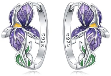 Cycuff 925 Sterling Silver Hoop Earrings Colorful Cubic Zirconia Jewelry Drop Earrings for Women Set Earring Presents for Her
