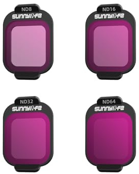 YUULNMOP ND Filter Kit for DJI Flip Drone,MCUV CPL ND8 ND16 ND32 ND64 Multi-Coated Camera Lens Filter Light Reduction Vlog Camera Filter Set (4PCS ND Set(ND8 + ND16 + ND32 + ND64))