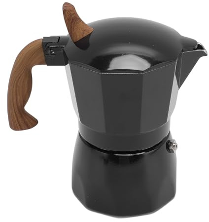 TOPINCN Mocha Pot, 80ml Stovetop Coffee Maker Double Valve Italian Coffee Maker Coffee Pot Aluminum Alloy Mocha Pot Manual Cuban Coffee Percolator for Outdoor Travel Camping Home Office