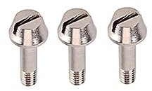 BESPORTBLE 3pcs Trumpet Water Key Screws Replacement Set, Brass Instrument Repair Parts, Silver Small Size Waterkey Spit Valve for Trumpet Maintenance