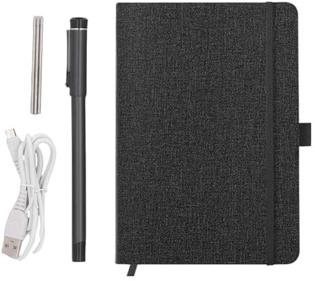 Jectse 3 In1 Digital Smart Pen, A5 Smartpen Notebook Set, Real Time Sync for Digitizing, Bluetooth 5.0 Paper Smart Writing Set, Convert to Text, OCR Technology,for IOS for Android (Linen Pattern