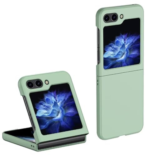 Topme Coque de téléphone Hard Skin pour Samsung Galaxy Z Flip7 FE/Z Flip6 6.7, Manchon de Protection Antichoc en Polycarbonate - Vert Clair