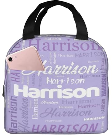 Lonchera personalizada para mujeres y hombres, lonchera aislada personalizada para niños, a prueba de fugas, bolsa térmica para comida, trabajo, escuela, picnic, color morado
