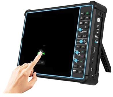 ZADCCS Nuevo Osciloscopio Digital for Tableta Inteligente, 4 Canales, 1G Sa/S, frecuencia de muestreo, Pantalla táctil de 8 Pulgadas, Ancho de Banda de 100 MHz, Prueba de Voltaje y Corriente(No Bag)