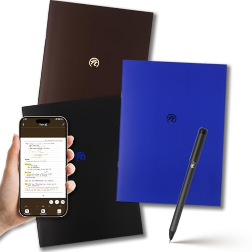 Yuan Smart Writing Set, Carnet Intelligent A4 avec Stylo Connecté Inclus, avec Pages Lignées, écrire sur du Vrai Papier avec Traitement numérique Compatible avec iPhone et Android, Multi,