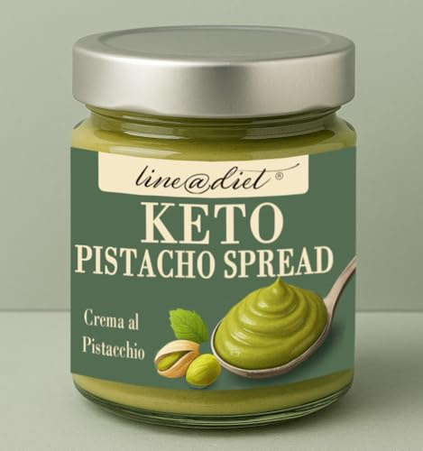 KETO Crema Spalmabile Proteica al Pistacchio Line@diet | ad alto contenuto di proteine e fibre | 200g
