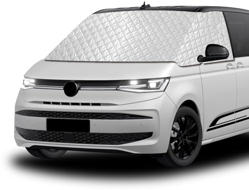 Cubierta para parabrisas delantero compatible con VW Multivan T7 (2021-2026) y VW California T7, protección solar y anticongelante para las 4 estaciones, protección térmica contra el calor y